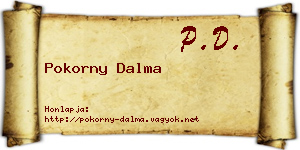 Pokorny Dalma névjegykártya